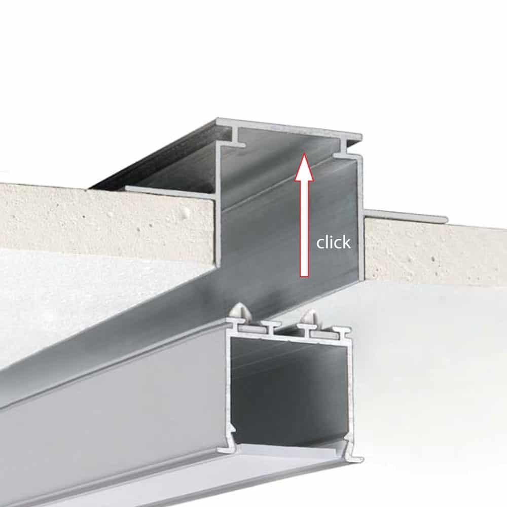 Drywall Recessed Rough‑in Mounting with Channel Housing